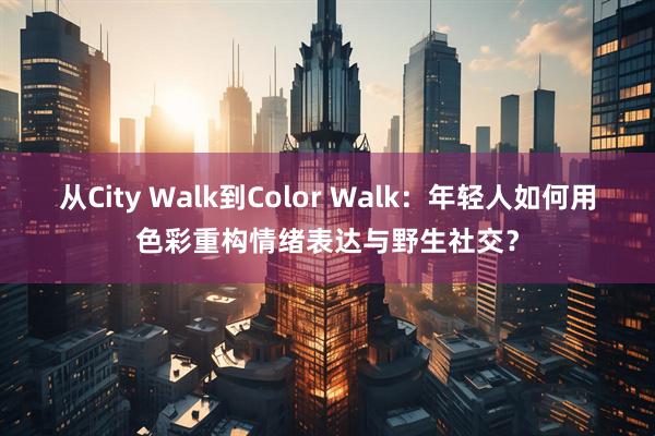 从City Walk到Color Walk：年轻人如何用色彩重构情绪表达与野生社交？